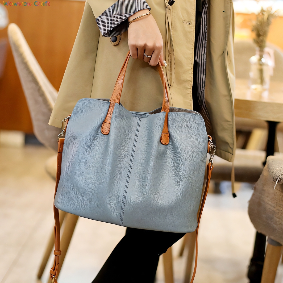 Totes,Leather Bags,Shoulder Bags,Trendy Blue Gray Red Top grain Leather Crossbody Bag - Leather Shoulder Bags